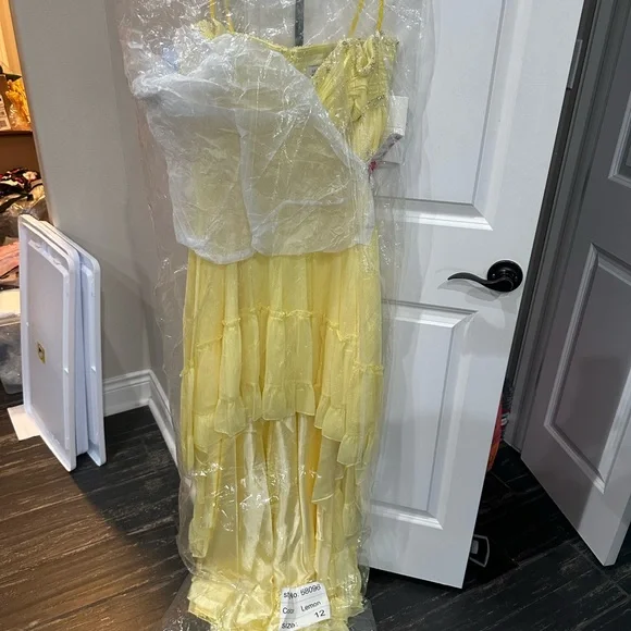 Mac Duggal Strapless Sunshine Gown - Picture 5 of 9